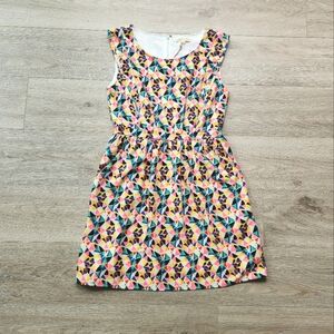 Tulle Bright Colores Geometric Triangle Dress Womens Size Small Sleeveless